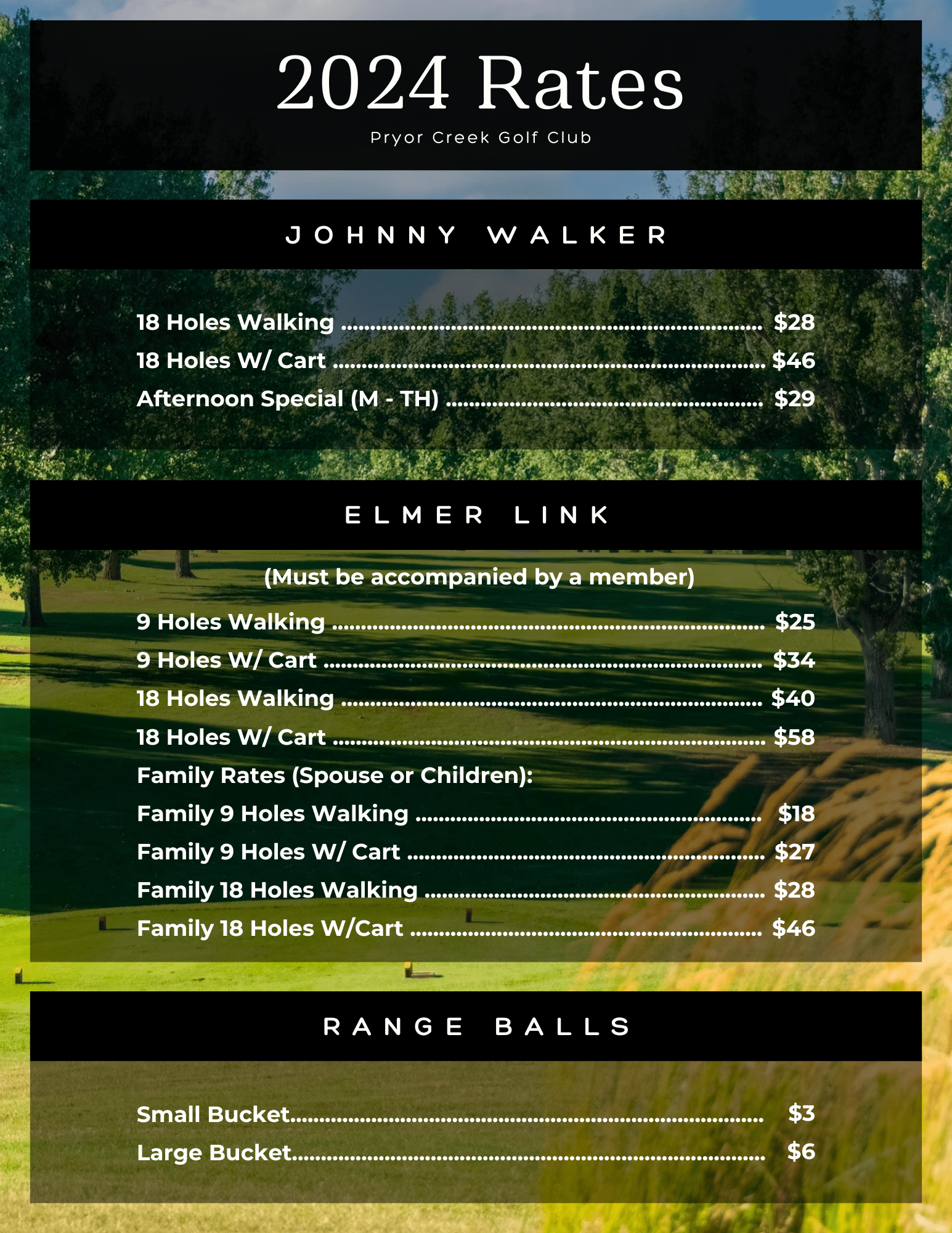 Rates Pryor Creek Golf Club Rates Pryor Creek Golf Club